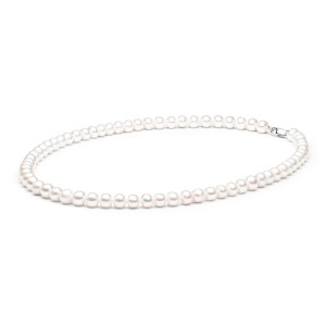 Colier perle naturale albe 50 cm si argint DiAmanti FBW39-M-G (Argint 925‰ 0,75 g.)